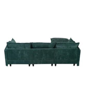 Streamdale Modern L-Shaped Sectional Sofa with Ottoman