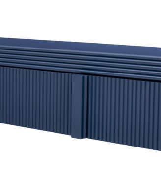 Modern Rounded Console Table with 2 Drawers