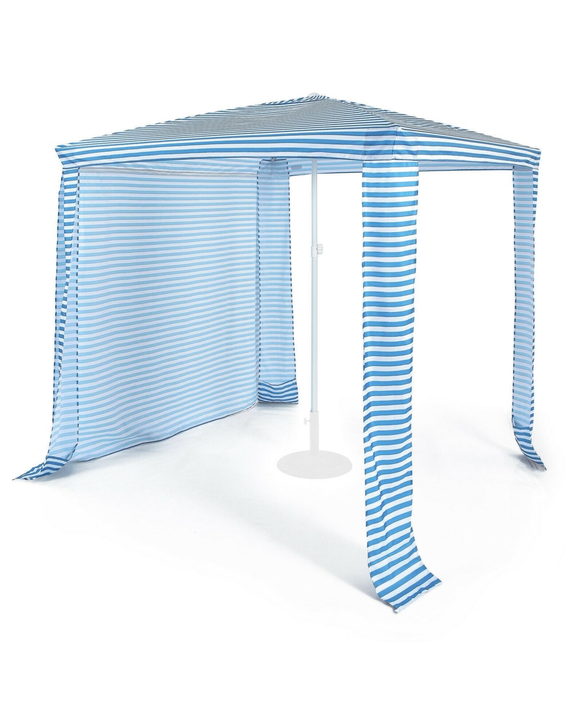 6.6 x 6.6 Feet Foldable and Easy-Setup Beach Canopy With Carry Bag-Blue - Blue