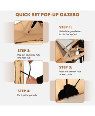 Pop Up Gazebo with Netting and Carry Bag