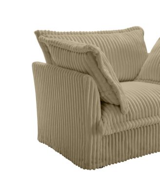 Streamdale Camel Corduroy 3-Seater Slipcovered Sofa