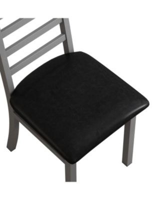 Streamdale Grey Dining Set Retro Table & 4 Metal Chairs