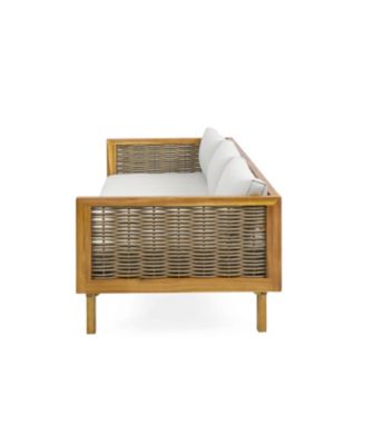 Streamdale Acacia Wood 3-Seater Daybed & Coffee Table Set