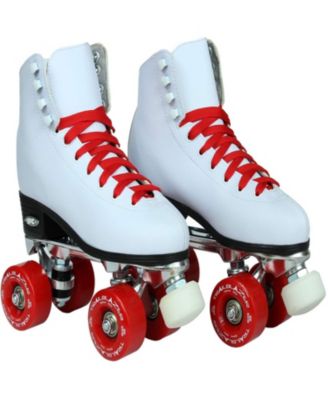 Epic Classic White & Red Quad Roller Skates
