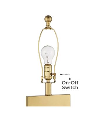 Marshall 30" Tall Open Rectangle Large Modern Luxe End Table Lamps Set of 2 Gold Finish Metal Living Room Bedroom