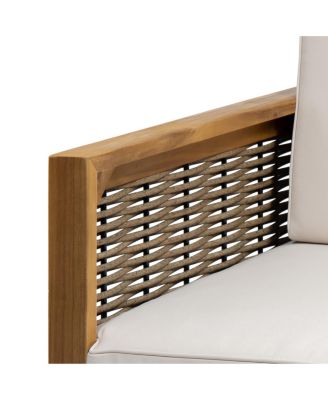 Streamdale Acacia Wood Club Chairs (Set of 2) - Teak Finish