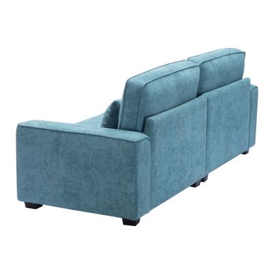 Streamdale Plush Fabric Sofa with Sleek Arms (79.5")