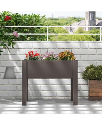 53L Raised Bed Grow Box Self-Watering Water Level Monitor Planter Box Stand