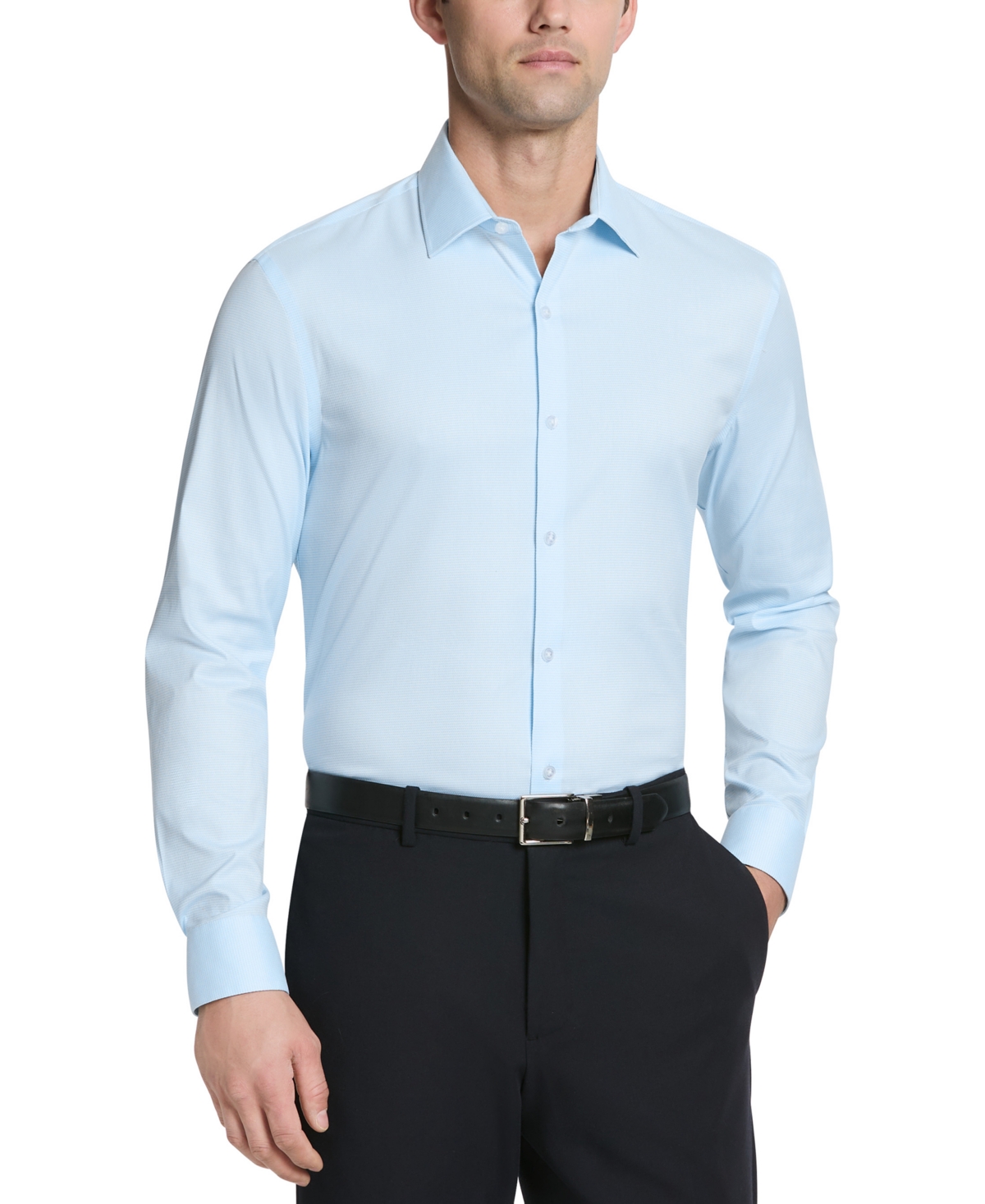 Calvin Klein Men's Extra Slim Fit Dress Shirt In Blue