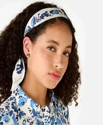 Women's Peacock Floral Skinny Scarf