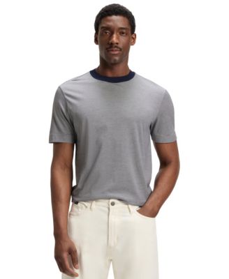Hugo Boss - BOSS by  Men's Fineline Stripe Cotton-Silk T-Shirt