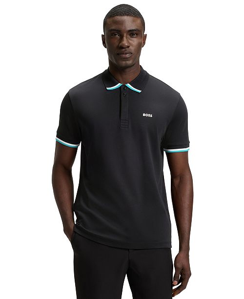 alfani BOSS by Hugo Boss Men's Cotton Knit Regular-Fit Paddy Polo Shirt Brands