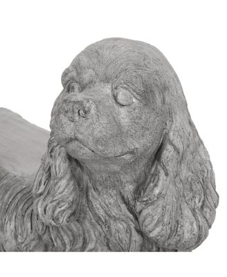 Streamdale Dog Statue Bench - Garden Accent Seating