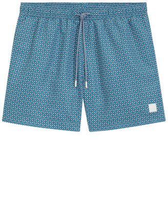 Men's Drawstring Printed Swimsuit