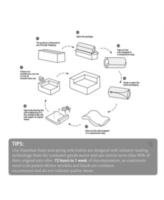 142" Cloud Sectional Sofa with Chaise, U-Shaped