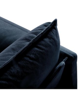 Streamdale Oversized Recliner Chair with Ottoman - Blue Chenille