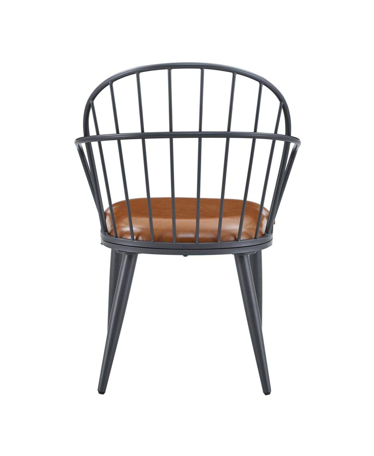 Streamdale Indoor Upholstered Dining Chair With Metal Legs (Set of 2),Brown