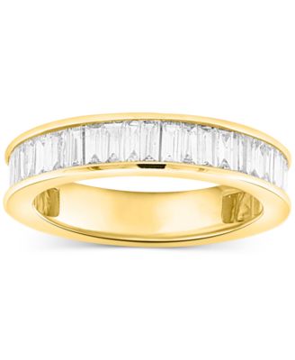 Lab Grown Diamond Baguette Band (1 ct. t.w.) in Sterling Silver or 14k Gold-Plated Sterling Silver