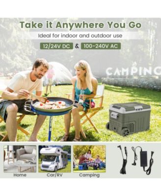 12 Volt Car Refrigerator Portable Car Fridge with Adjustable Range-35L