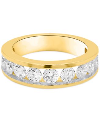 Lab Grown Diamond Channel Set Band (2 ct. t.w.) in Sterling Silver or 14K Gold-Plated Sterling Silver