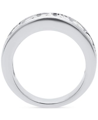 Lab Grown Diamond Channel Set Band (2 ct. t.w.) in Sterling Silver or 14K Gold-Plated Sterling Silver
