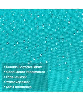 10' 3 Tier Patio Umbrella Aluminum Sunshade Shelter Double Vented without Base-Turquoise