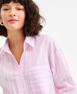 Women's Adventure Stripe Long-Sleeve Shirt, Exclusively at Macy's