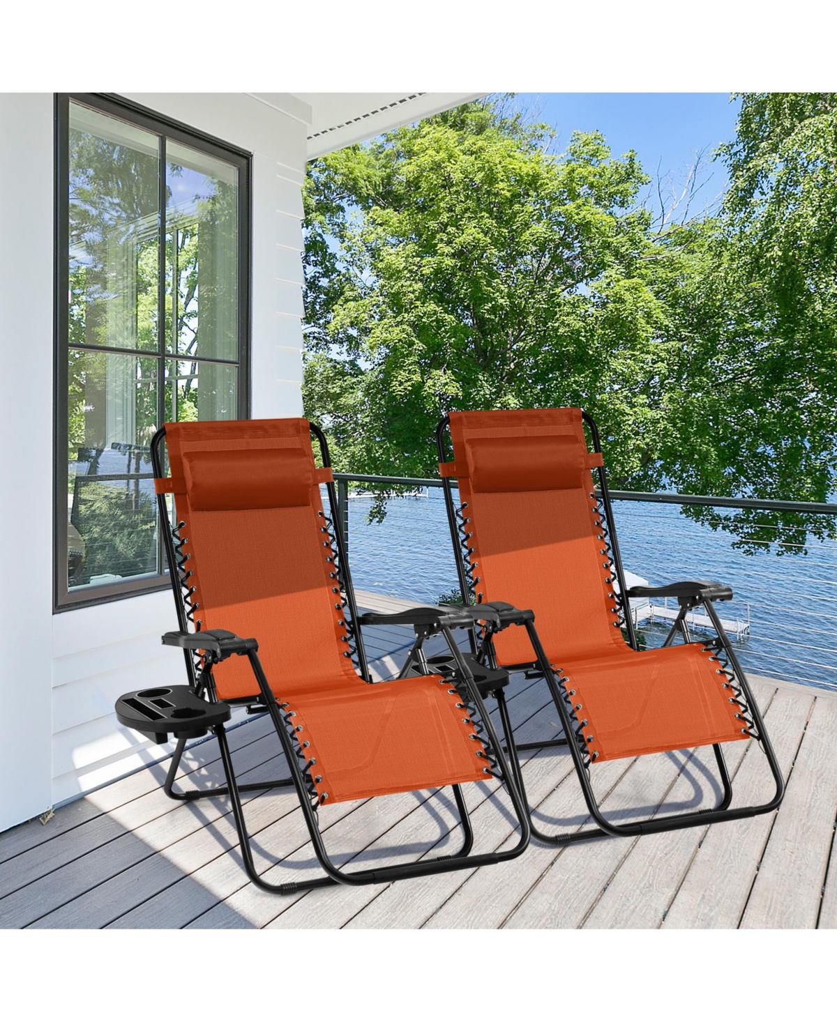 Outdoor Folding Zero Gravity Reclining Lounge Chair