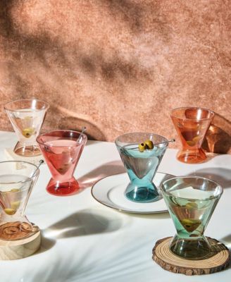 Khen Classic Stemless Martini Glasses, Set of 6