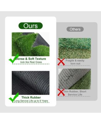50x1 Ft Artificial Grass Turf 1.38" Fake Grass Rug Synthetic Lawn Indoor Outdoor Garden Home Decor