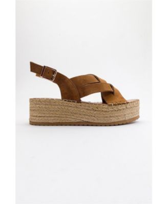 Lontano Suede Leather Platform Sandal (Women)