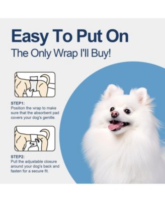 Paw & Dog Bone Print All-Absorb A25 Male Dog Wrap, Medium, 100ct