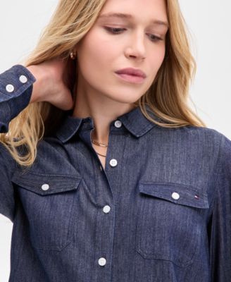 Women's Chambray Button-Front Work Shirt