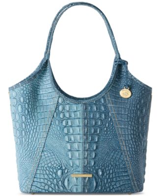 Melora Denim Secour Large Leather Tote