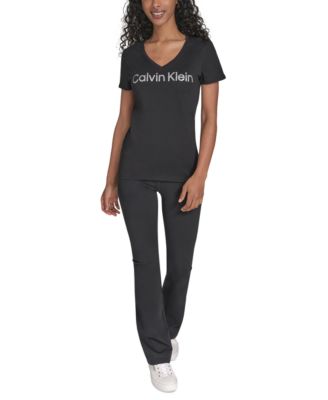 Performance Women's Glitter Logo V-Neck T-Shirt