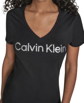 Performance Women's Glitter Logo V-Neck T-Shirt