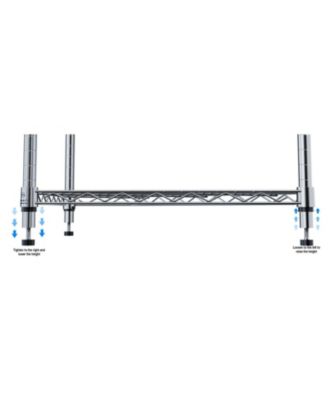 6 Tier Shelf Corner Wire Shelf Rack Pentagonal Shelves Adjustable Metal Heavy Duty Free Standing Corner Storage Display Chrome Rack for Bathroom, Living Room, Kitchen - Chrome