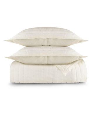 French Linen Channel Stitch Quilt & Sham Set - Twin/Twin XL