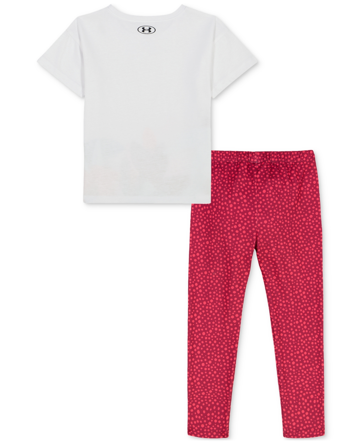 Under Armour Toddler & Little Girls Printed T-shirt & Leggings, 2 Piece Set In White