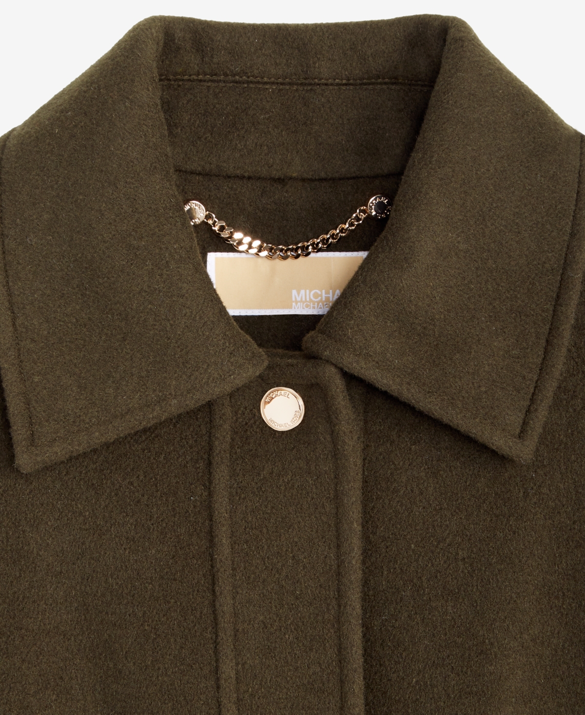 Michael Kors Michael  Women's Collared Button-front Coat, Exclusively At Macy's In Green