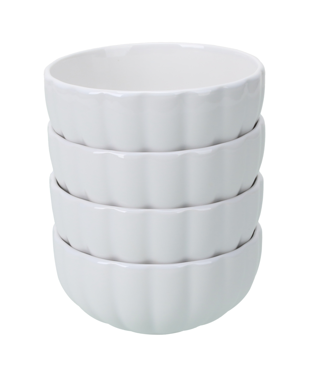 Petal 4-Pc. Cereal Bowls Set, Service for 4 - White