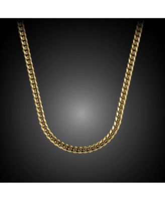Men's Cuban Chain - 5mm Gold Curb Link Necklace 22