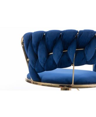 Set of 2 Adjustable Height Bar Stools with Chrome Accents