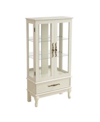 Lighted Glass Curio Cabinet with Bulbs