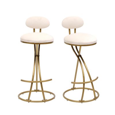 Luxurious Velvet Barstools with Anti-Slip Base