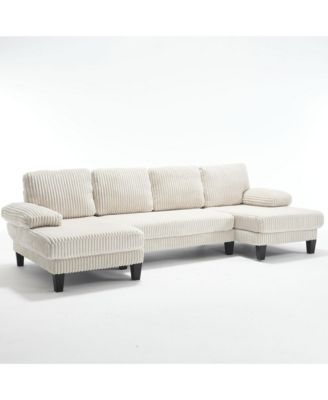 U-Shaped Couch with Double Chaise & Oversized Seat