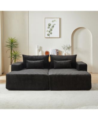  87" Oversized Sectional Chaise, Reclining Sofa Bed