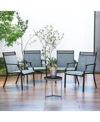 Patio Chairs Set of 2 with All Weather Breathable Fabric