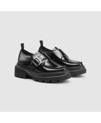 GH Bass - Women's Platform Derby Buckled Loafer Flats