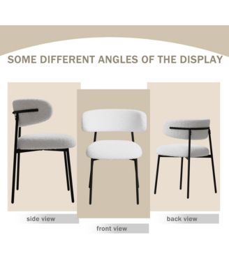 4-Piece Velvet Dining Chairs with Metal Legs